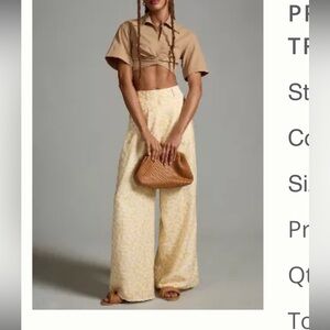 MØN RENN BANKS PRINTED WIDE-LEG TROUSERS yellow print medium